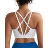 imageRUNNING GIRL Sports Bras for Women High Support Molded Cup High Impact Sports Bras with Sewn in Pads Strappy Yoga BraWhite