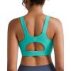 imageRUNNING GIRL Sports Bras for Women PaddedScoop Neck Racerback Sports Bra Medium Support Workout Yoga BraBright Green