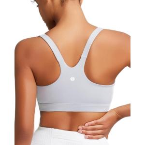 imageRUNNING GIRL Sports Bra for Women Molded Cup High Impact Sports Bras for Women with Sewn in PadsGrey