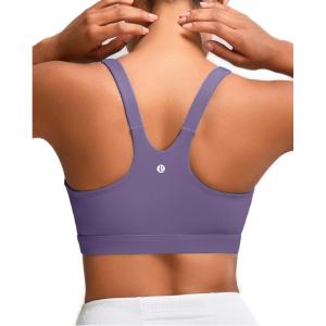 imageRUNNING GIRL Sports Bra for Women Molded Cup High Impact Sports Bras for Women with Sewn in PadsTaro Purple