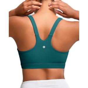 imageRUNNING GIRL Sports Bra for Women Molded Cup High Impact Sports Bras for Women with Sewn in PadsTeal