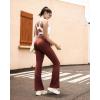 imageRUNNING GIRL Flare Pants with Pockets High Waist Yoga Pants Buttery Soft Bootcut Wide Leg Leggings for WomenBrown