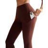 imageRUNNING GIRL Flare Pants with Pockets High Waist Yoga Pants Buttery Soft Bootcut Wide Leg Leggings for WomenBrown