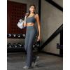 imageRUNNING GIRL Flare Pants with Pockets High Waist Yoga Pants Buttery Soft Bootcut Wide Leg Leggings for WomenDeep Grey