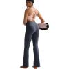 imageRUNNING GIRL Flare Pants with Pockets High Waist Yoga Pants Buttery Soft Bootcut Wide Leg Leggings for WomenDeep Grey