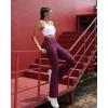 imageRUNNING GIRL Flare Pants with Pockets High Waist Yoga Pants Buttery Soft Bootcut Wide Leg Leggings for WomenMaroon