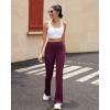 imageRUNNING GIRL Flare Pants with Pockets High Waist Yoga Pants Buttery Soft Bootcut Wide Leg Leggings for WomenMaroon