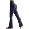 imageRUNNING GIRL Flare Pants with Pockets High Waist Yoga Pants Buttery Soft Bootcut Wide Leg Leggings for WomenNavy Blue