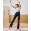 imageRUNNING GIRL Flare Pants with Pockets High Waist Yoga Pants Buttery Soft Bootcut Wide Leg Leggings for WomenNavy Blue