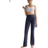 imageRUNNING GIRL Flare Pants with Pockets High Waist Yoga Pants Buttery Soft Bootcut Wide Leg Leggings for WomenNavy Blue