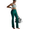 imageRUNNING GIRL Flare Pants with Pockets High Waist Yoga Pants Buttery Soft Bootcut Wide Leg Leggings for WomenTeal
