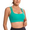 imageRUNNING GIRL Sports Bras for Women CrissCross Back Padded Strappy Sports Bras Medium Support Yoga Bra with Removable CupsDvivid Green
