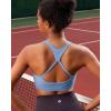 imageRUNNING GIRL Sports Bras for Women Medium Support Yoga Sport Bra with Removable Cups Racerback Workout BraAlight Blue