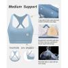 imageRUNNING GIRL Sports Bras for Women Medium Support Yoga Sport Bra with Removable Cups Racerback Workout BraAlight Blue