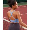 imageRUNNING GIRL Sports Bras for Women Medium Support Yoga Sport Bra with Removable Cups Racerback Workout BraAlight Blue