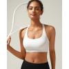 imageRUNNING GIRL Sports Bras for Women Medium Support Yoga Sport Bra with Removable Cups Racerback Workout BraAwhite
