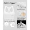 imageRUNNING GIRL Sports Bras for Women Medium Support Yoga Sport Bra with Removable Cups Racerback Workout BraAwhite