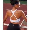 imageRUNNING GIRL Sports Bras for Women Medium Support Yoga Sport Bra with Removable Cups Racerback Workout BraAwhite