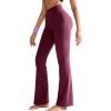 imageRUNNING GIRL Flare Pants with Pockets High Waist Yoga Pants Buttery Soft Bootcut Wide Leg Leggings for WomenMaroon