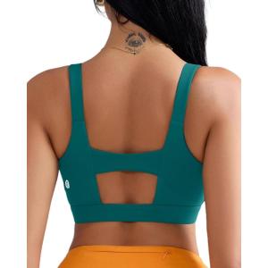 imageRUNNING GIRL Sports Bra for Women High Support Molded Cup High Impact Sports Bras for Women Large Bust3050Dark GreenL