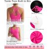 imageRUNNING GIRL Tank top with Built in Bra for WomenCompression Shirts Crisscross Back Workout Yoga TopsBright Pink