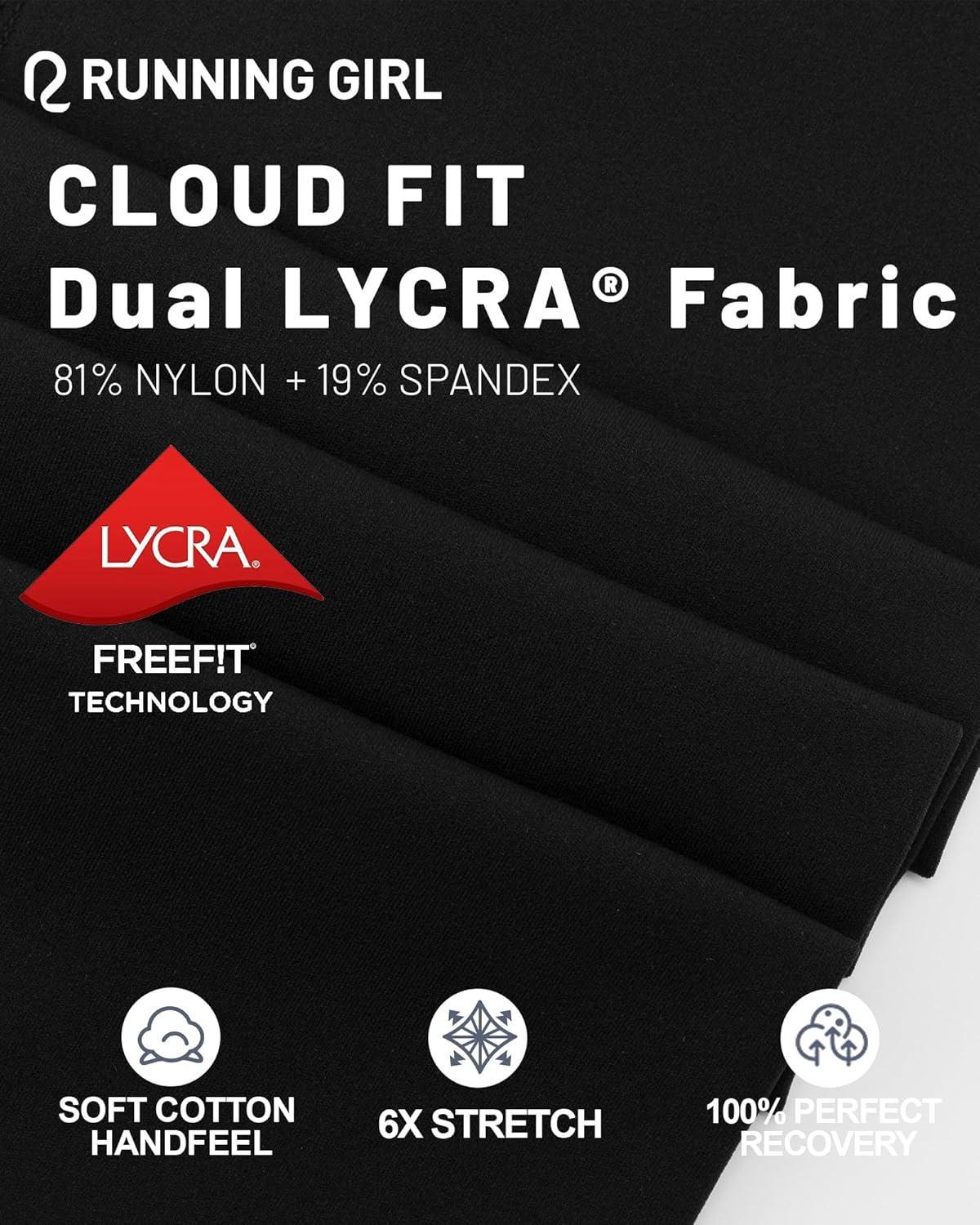 imageRUNNING GIRL Leggings with Pockets for Women Tummy Control 25quot High Waisted Yoga Pants Buttery Soft Gym Workout Yoga LeggingsJet Black