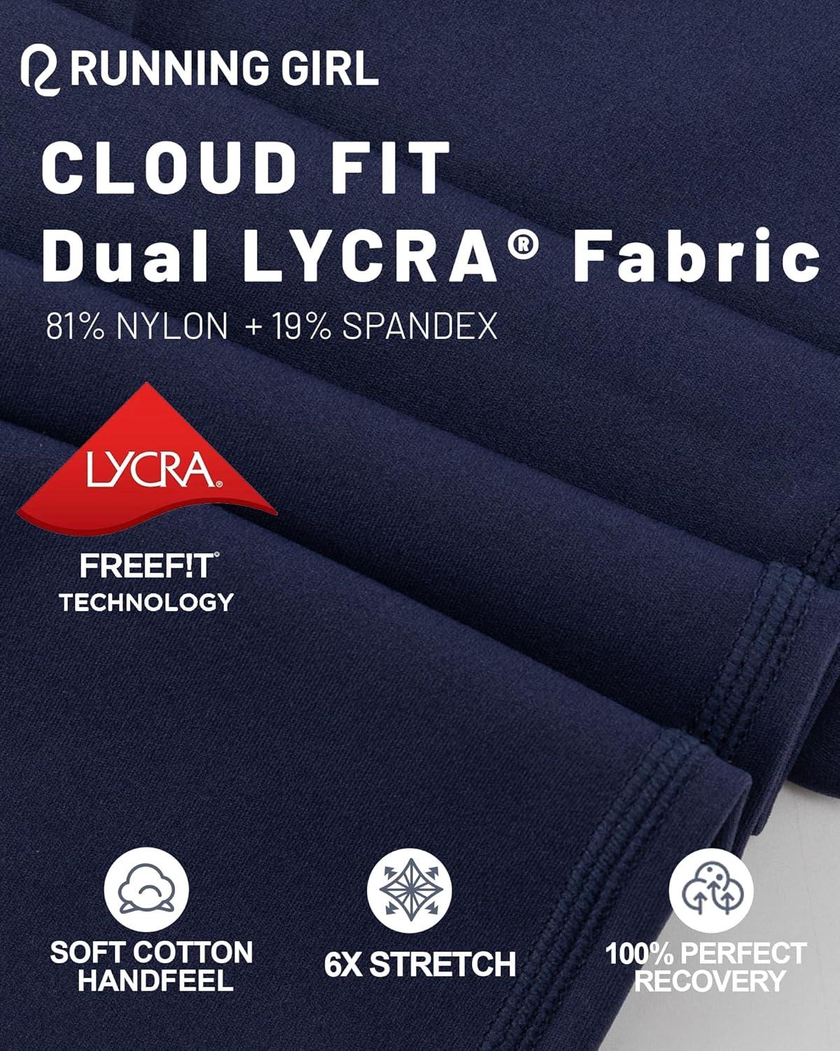 imageRUNNING GIRL Leggings with Pockets for Women Tummy Control 25quot High Waisted Yoga Pants Buttery Soft Gym Workout Yoga LeggingsNavy Blue