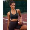 imageRUNNING GIRL Sports Bra for Women High SupportMolded Cup Strappy Running Sports Bras with Sewn in PadsBlack