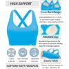 imageRUNNING GIRL Sports Bra for Women High SupportMolded Cup Strappy Running Sports Bras with Sewn in PadsBright Blue