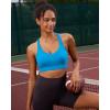 imageRUNNING GIRL Sports Bra for Women High SupportMolded Cup Strappy Running Sports Bras with Sewn in PadsBright Blue