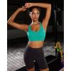 imageRUNNING GIRL Sports Bra for Women High SupportMolded Cup Strappy Running Sports Bras with Sewn in PadsBright Green