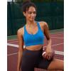 imageRUNNING GIRL Sports Bra for Women High SupportMolded Cup Strappy Running Sports Bras with Sewn in PadsBrilliant Blue