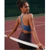 imageRUNNING GIRL Sports Bra for Women High SupportMolded Cup Strappy Running Sports Bras with Sewn in PadsDark Blue