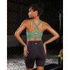 imageRUNNING GIRL Sports Bra for Women High SupportMolded Cup Strappy Running Sports Bras with Sewn in PadsGreen