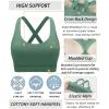 imageRUNNING GIRL Sports Bra for Women High SupportMolded Cup Strappy Running Sports Bras with Sewn in PadsGreen