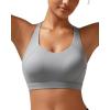 imageRUNNING GIRL Sports Bra for Women High SupportMolded Cup Strappy Running Sports Bras with Sewn in PadsGrey