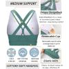 imageRUNNING GIRL Sports Bras for Women CrissCross Back Padded Strappy Sports Bras Medium Support Yoga Bra with Removable Cups1green