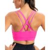 imageRUNNING GIRL Sports Bras for Women CrissCross Back Padded Strappy Sports Bras Medium Support Yoga Bra with Removable CupsYbrilliant Pink