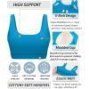 imageRUNNING GIRL Sports Bras for Women High SupportHigh Impact Sports Bra for Women Large Bust with Molded Cups3050BlueXL