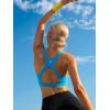 imageRUNNING GIRL Sports Bras for Women Molded Cup High Impact Sports Bra Workout Bras for Women High Support RacerbackGbright Blue