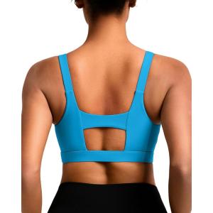 imageRUNNING GIRL Sports Bras for Women High SupportHigh Impact Sports Bra for Women Large Bust with Molded Cups3050BlueXL