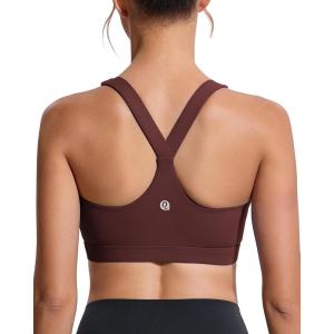 imageRUNNING GIRL Sports Bras for Women Molded Cup High Impact Sports Bra Workout Bras for Women High Support RacerbackAtaupe