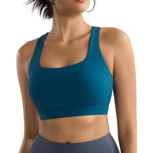 imageRUNNING GIRL Sports Bras for Women Molded Cup High Impact Sports Bra Workout Bras for Women High Support RacerbackBnavy