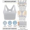 imageRUNNING GIRL High Impact Sports Bras for Women High Support Running Strappy Womens Sports Bra with Sewn in PadsHgrey