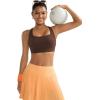 imageRUNNING GIRL High Impact Sports Bras for Women High Support Running Strappy Womens Sports Bra with Sewn in PadsXbrown