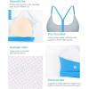imageRUNNING GIRL YBack Sports Bras for Women Medium Impact Wirefree Padded Bra Workout Crop Top Longline Sports Bra Push upEbright Blue