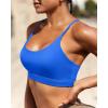 imageRUNNING GIRL YBack Sports Bras for Women Medium Impact Wirefree Padded Bra Workout Crop Top Longline Sports Bra Push upEcerulean Blue