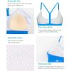 imageRUNNING GIRL YBack Sports Bras for Women Medium Impact Wirefree Padded Bra Workout Crop Top Longline Sports Bra Push upEcerulean Blue