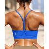 imageRUNNING GIRL YBack Sports Bras for Women Medium Impact Wirefree Padded Bra Workout Crop Top Longline Sports Bra Push upEcerulean Blue