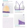 imageRUNNING GIRL YBack Sports Bras for Women Medium Impact Wirefree Padded Bra Workout Crop Top Longline Sports Bra Push upEpurple